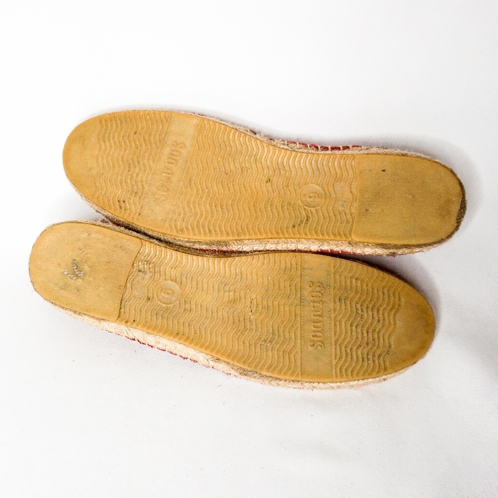 SOLUDOS Espadrilles Red Woven Canvas Slides 7 - Picture 7 of 7